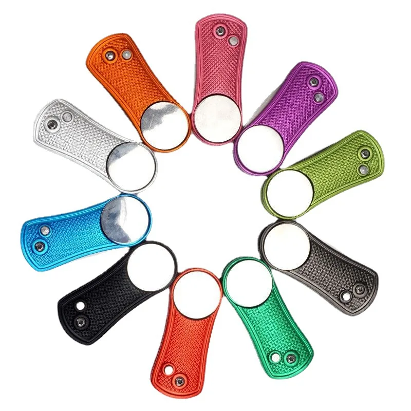 High Quality New Custom Logo Metal Golf Divot Tool Golf Green Pitch Fork Spring Fold Golf Divot Repair Tool Putting Green Fork