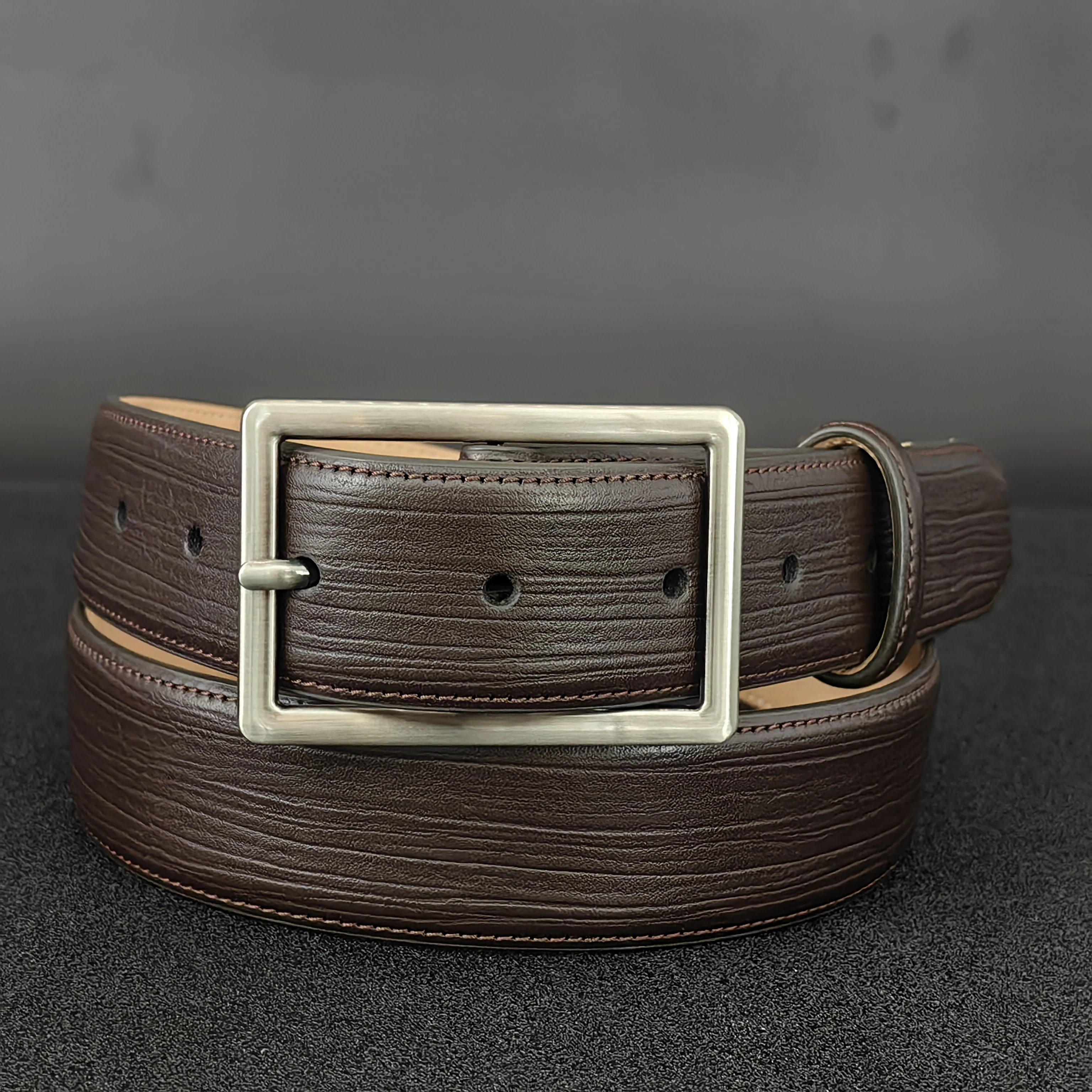 FM 2023  PU Leather Casual dress belt with classic single fork buckle leather belt for men Women Belt