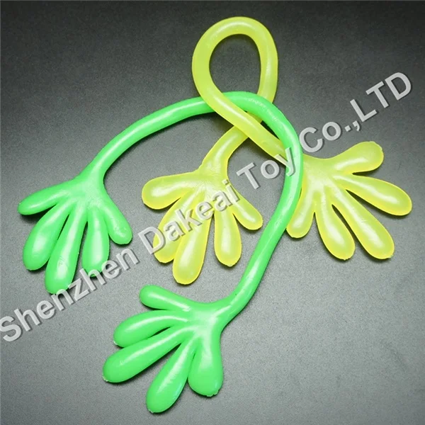 TPR Colorful Jelly Hand Palm Wall Sticky Toys Stretchy Sticky Hands Toys TPR Sticky Fingers