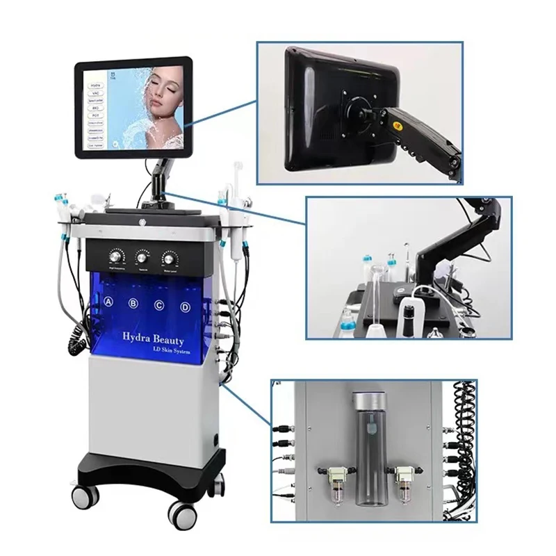Professional Beauty Hydro Dermabrasion Facial Machine Skin Scrubber Salon Equipment Spa Hydra