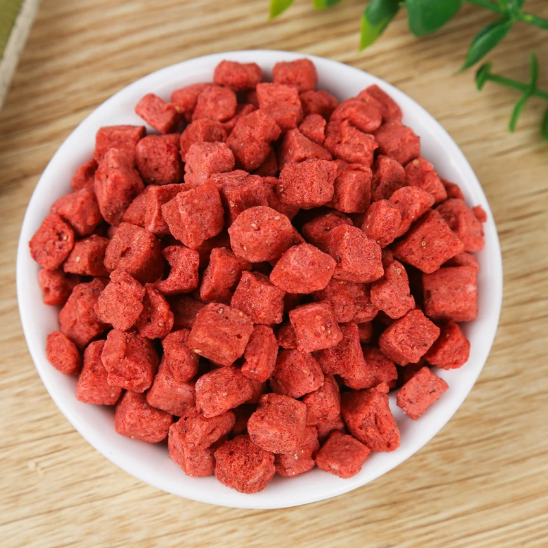 Bulk Price Private Label Fruit Whole Sliced Diced Freeze dried strawberry dice