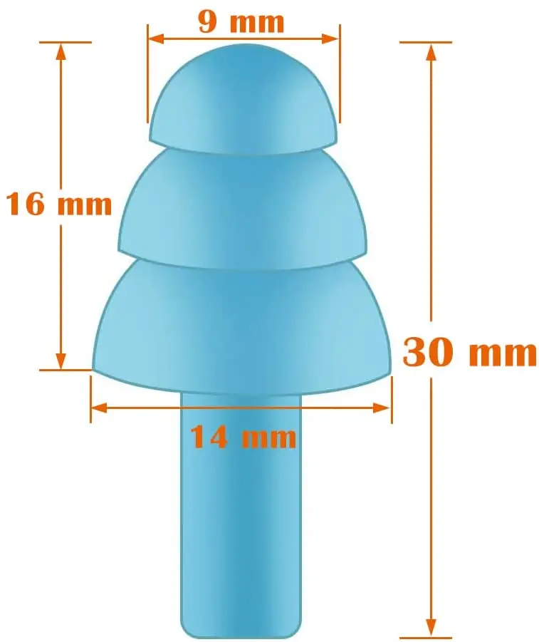 4 Pairs Custom Brand Ear Plugs for Sleep Soft Silicone Reusable, Earplugs for Sleeping Noise Cancelling