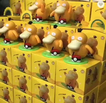 Factory Price 1:1 Action Figure PVC Psyduck Model Doll Squirtle Psyduck Bulbasaur Charmander Pocket Monster Toy Gift For Kids