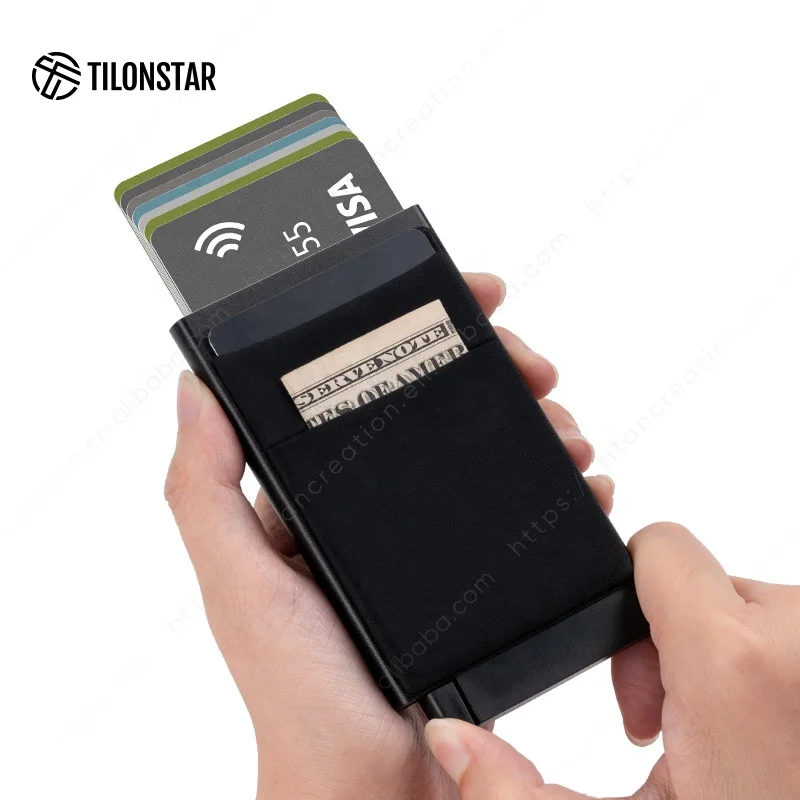 Manufacturer Supplier Good Price Credit Card Holder Slim Wallet Minimalist Wallet Pop Up Card Holder