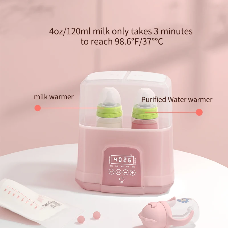 5-in-1 Fast Milk Warmer Bottle Sterilizer double bottle warmer
