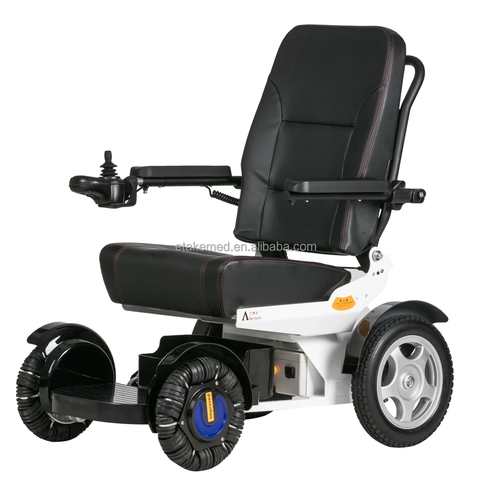 Disabled joystick control electric wheelchair high quality all terrain folding power wheelchair for the elderly