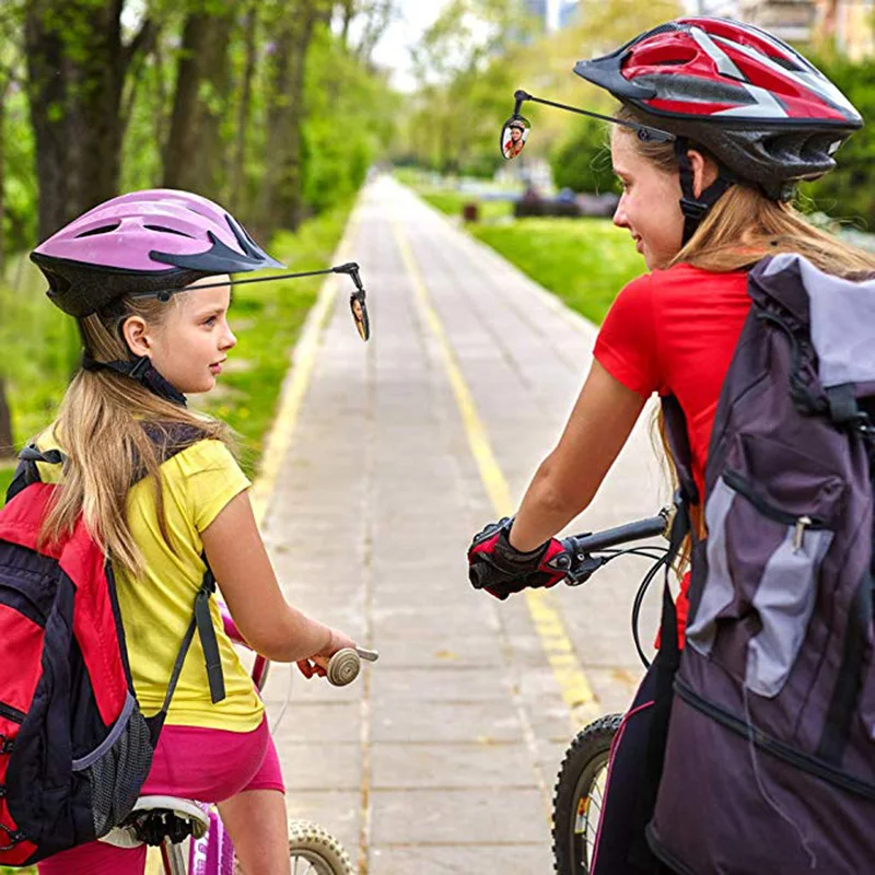 Bicycle Helmet Rearview Mirror Fashion Portable Outdoor Sports ABS Plastic Bicycle Accessory Adjustable Helmet Rearview Mirror