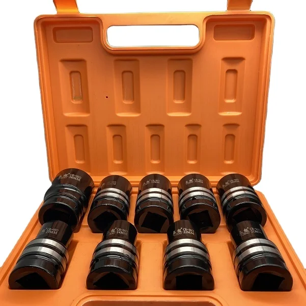 Hot selling 9pcs customizable high strength Impact Socket Set Allen Socket Wrench Steel Tool Set