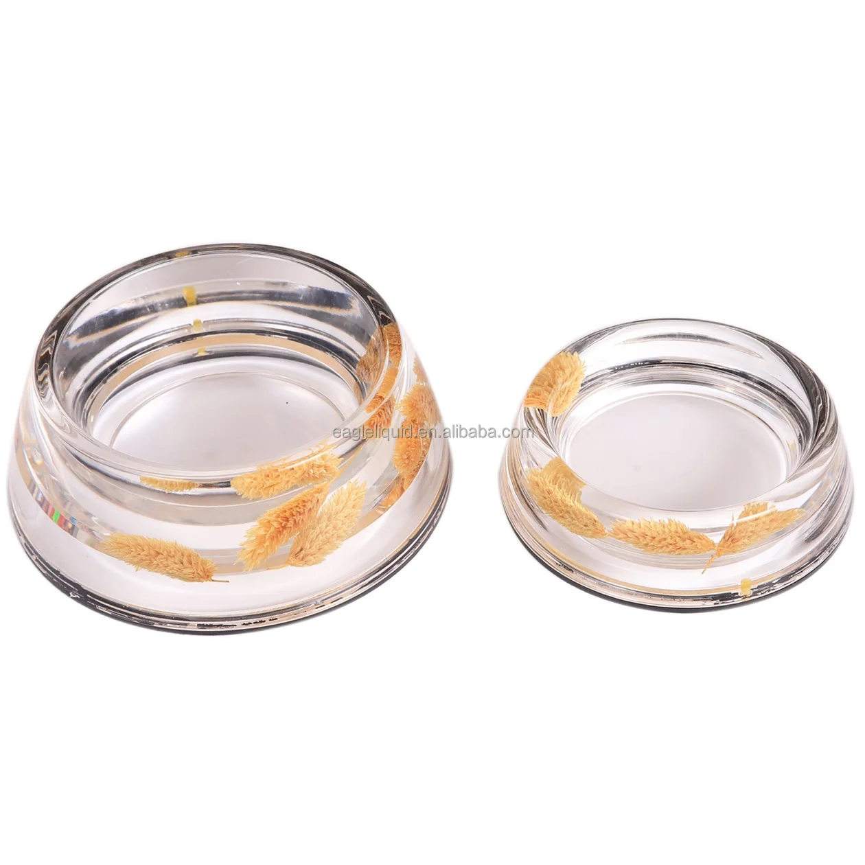 Новинка акриловая миска для домашних животных из нержавеющей стали с плавающим блеском