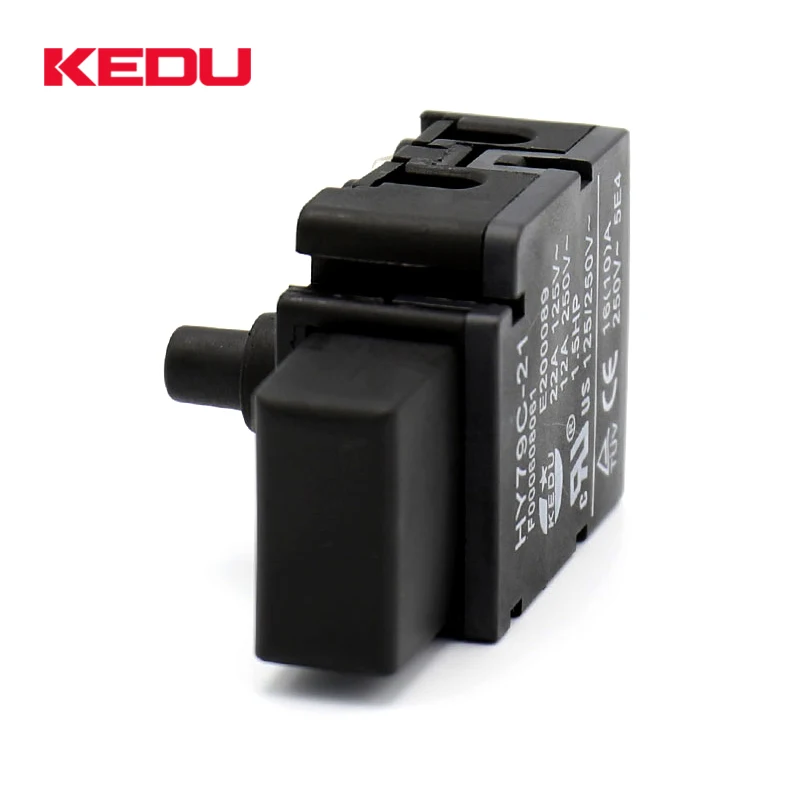  KEDU HY79C-21 16A 250V T85 самоблокирующиеся прямоугольные кнопочные переключатели для портативных инструментов с UL TUV