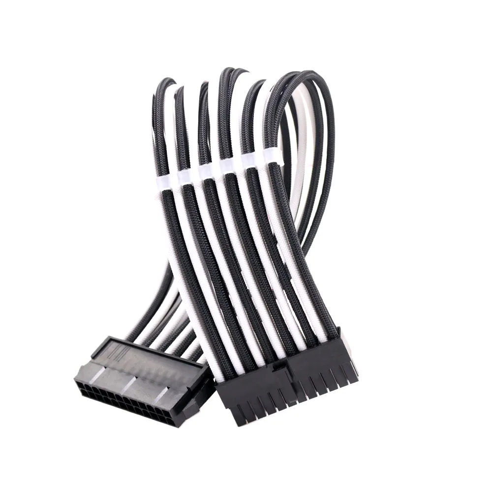 
ATX 24 Pin Male to 24Pin Female Power Supply Extension Cable Internal PC PSU TW Power Lead Connector Wire 30CM 