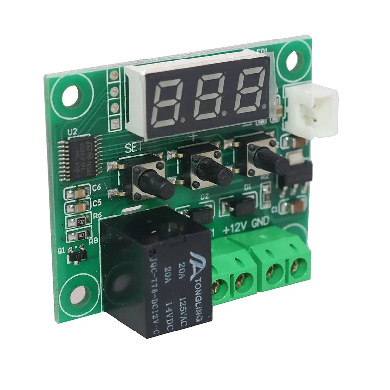 XH-W1209 Thermostat DC12V Mini Regulator Digital Temperature Controller For Incubator Temp Control Switch Plate Red light