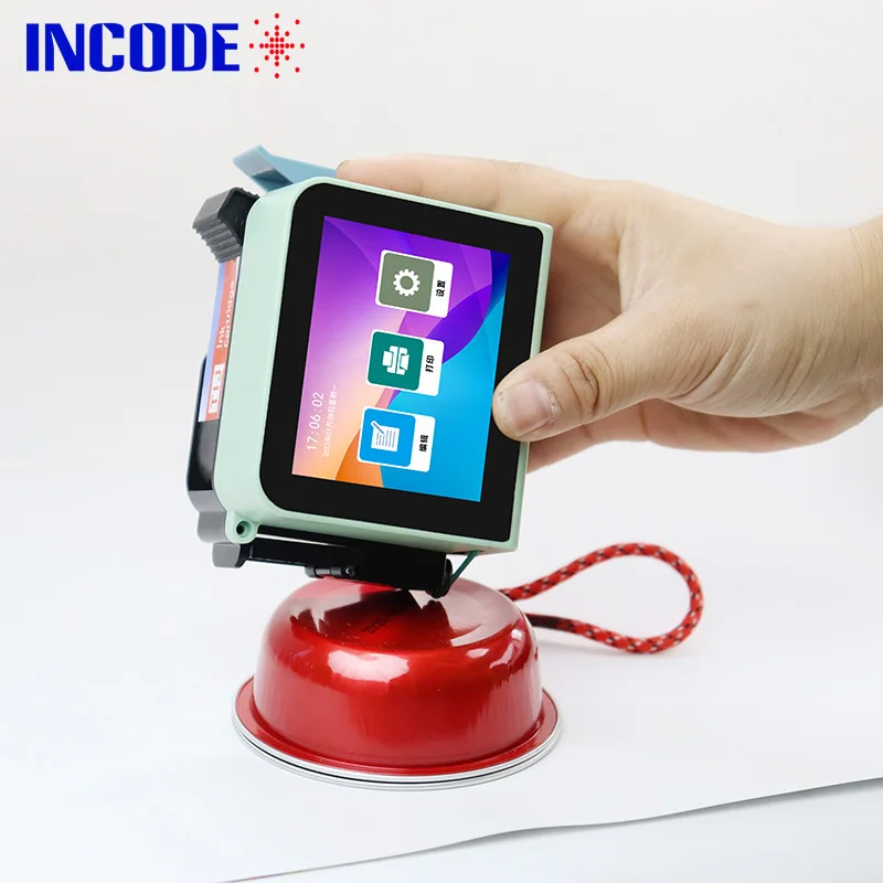 INCODE Customized Mini Hand Held Batch Coding Handheld Barcode Thermal Inkjet Printer With Packaging Machine