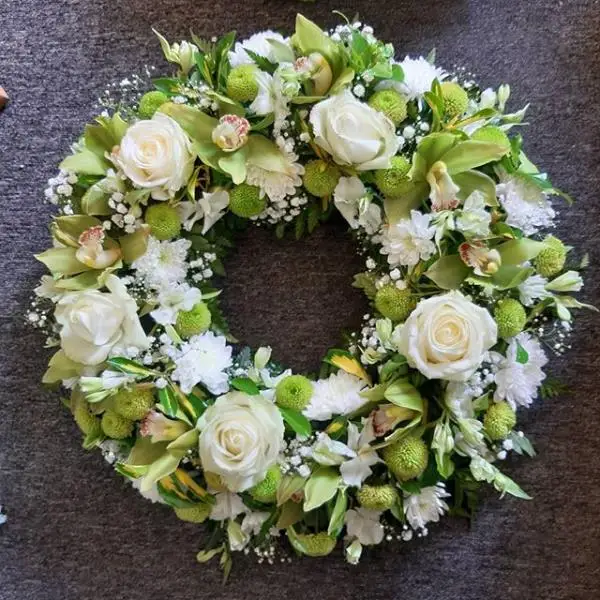 Artificial flower for funeral wearths silk flower for memorial