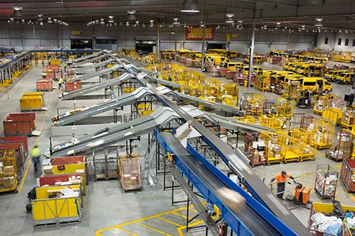 Passenger Check-in Airport Belt Conveyor System Idler Belt Conveyor Courier Sorting or Express - Buy Parcel Sorting System