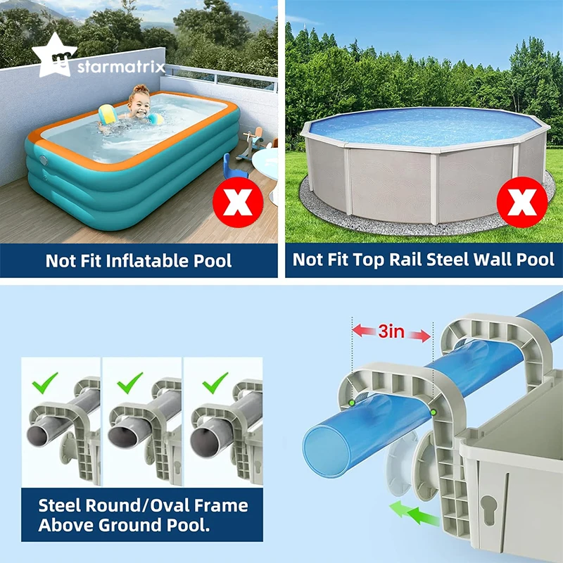 StarMatrix outside hanging basket swimming pool storage basket plastic 2 pack above ground pool storage basket cup holder