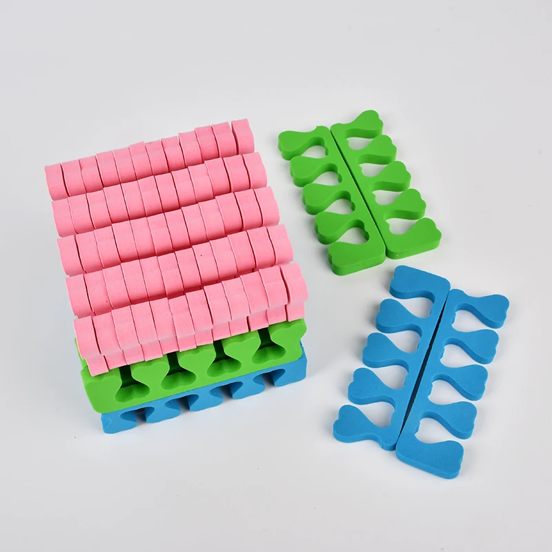 Factory Supply pedicure manicure colorful Hair Sponge Separator Nail Tool Eva Toe Nail Polish Separator