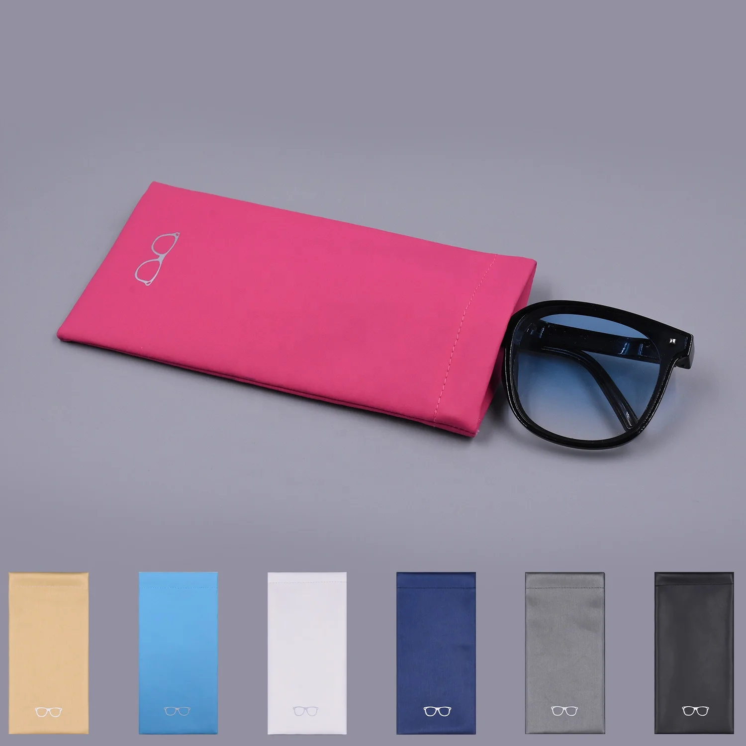 East sunshine spring top PU Leather Sunglasses packing pouch Bag Squeeze Top Eyeglasses Pouch  Glasses Bag Eyewear Pouch
