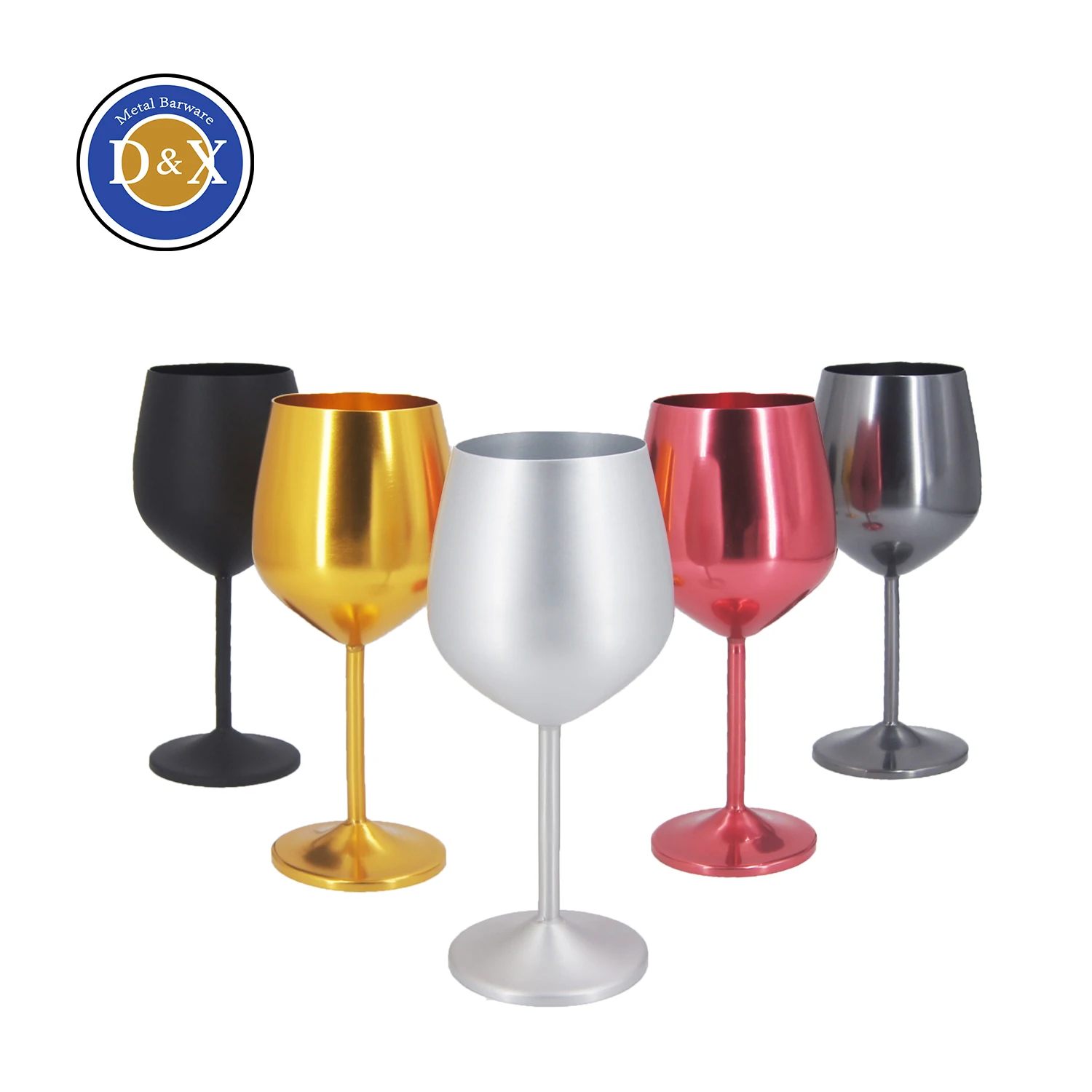 Индивидуальные Цветные Одноразовые металлические алюминиевые бокалы, бокалы для питья вина, 500 мл, перерабатываемые алюминиевые бокалы для красного вина