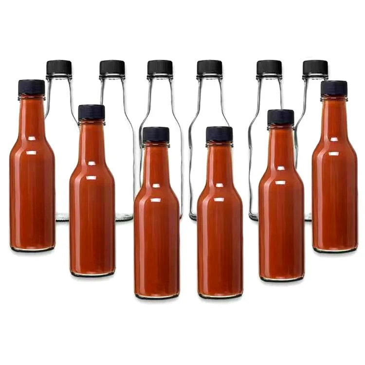 screw black cap  vinegar salad dressing soy sauce bottles glass, 3oz glass hot sauce bottles 150 ml jam tomato bottle