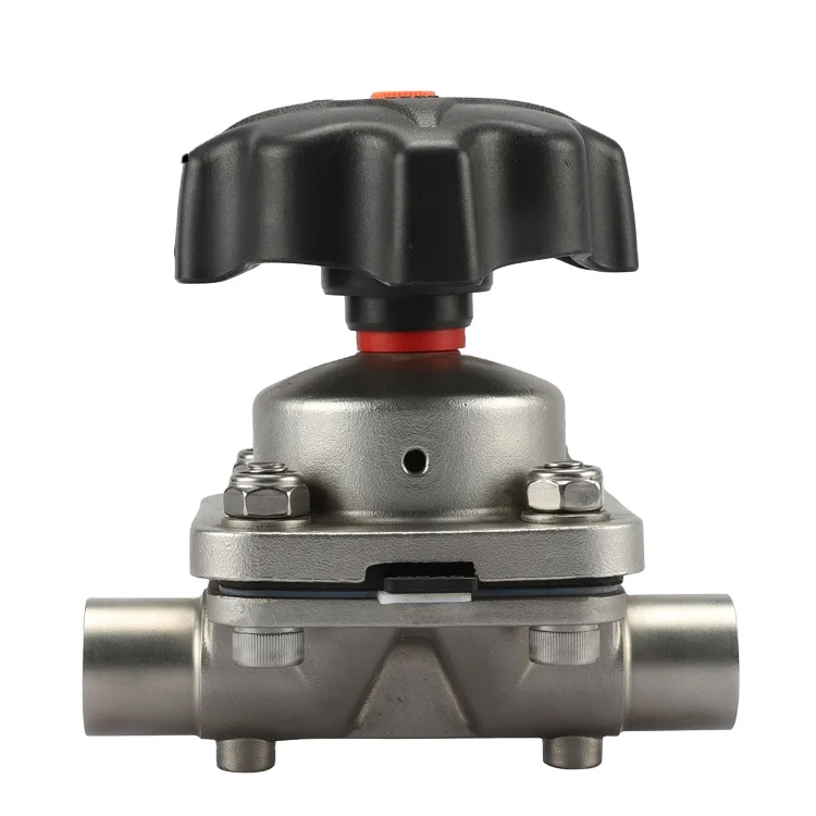 Manual Stainless Steel Industrial Control Valve Price Weld Diaphragm Valve