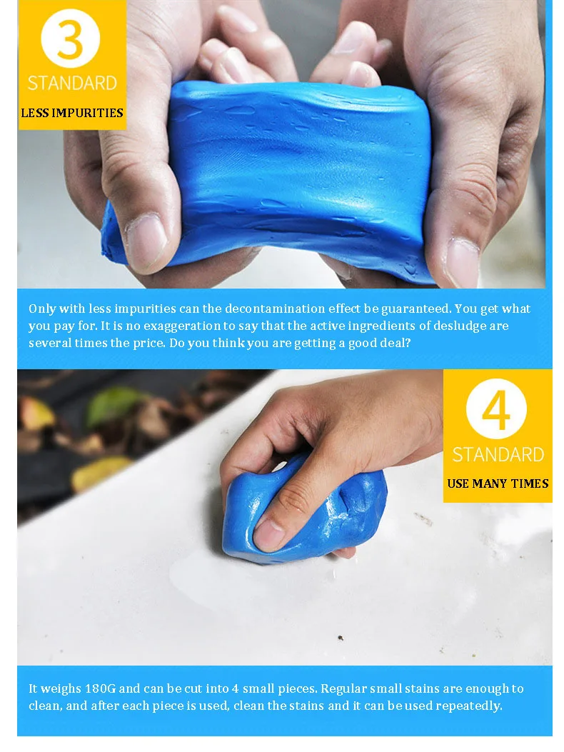 Clay Bar Car Detailing Clay, Auto Blue Detailing Magic Clay Bars Cleaner With Washing And Adsorption Capacity