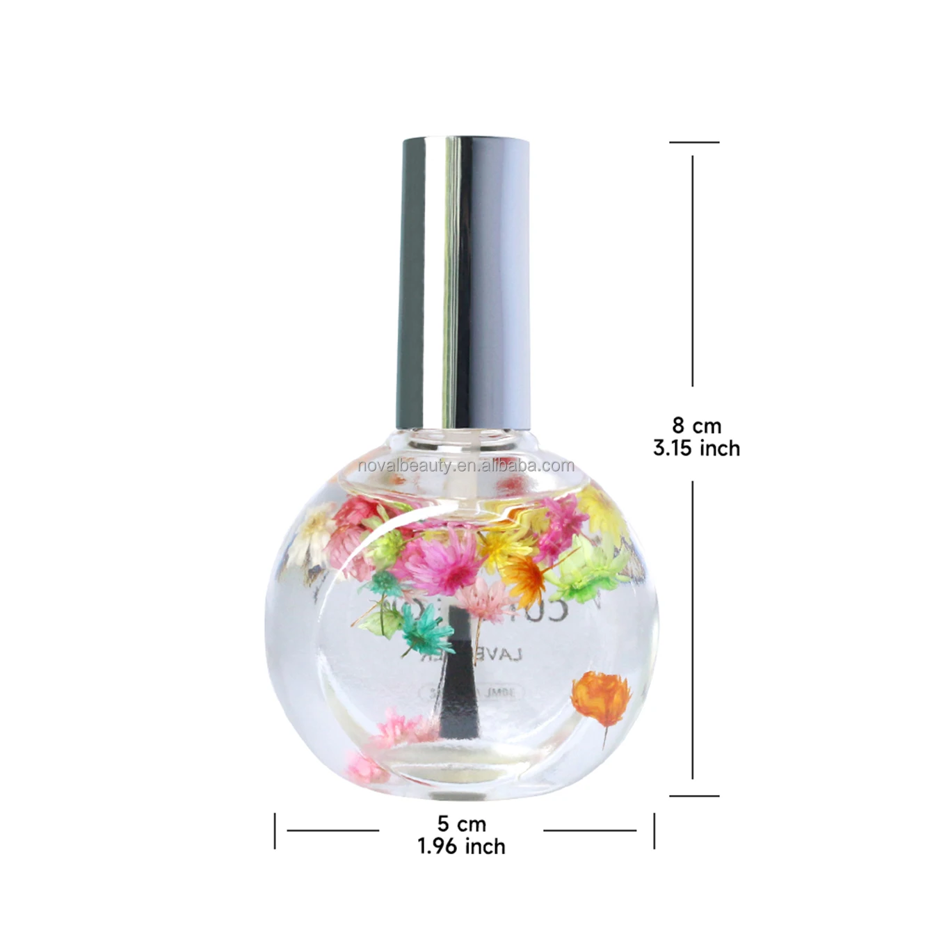30ML Lavender Vegan Dried Flower Cuticle Revitalizer Oil Nail Care Growth Moisturizing Oil Natural Blossom Cuticle Oil
