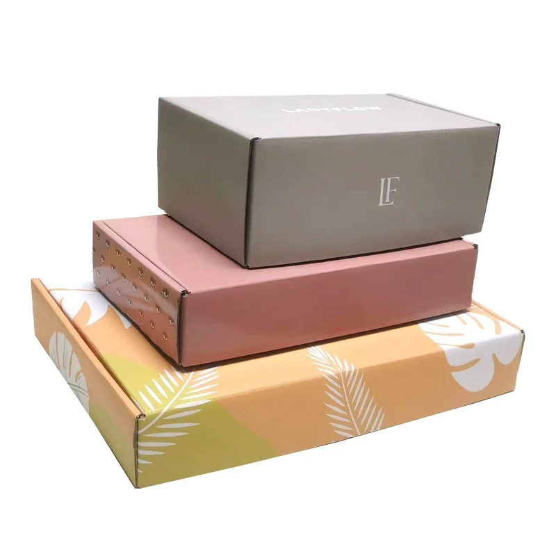 Customizable Corrugated Mailer Boxes with Logo Factory-Designed Matt Lamination Printing for Gift Makeup Apparel Packaging