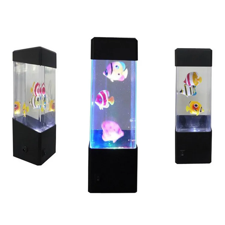 Led Jellyfish  lamp Night Light Smart Home Light Color Changing Table Lamp Aquarium Electric Mood  lights For Kids Children Gift