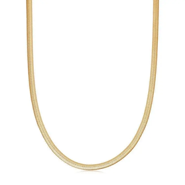 Classic Adjustable 2.1mm Italy Silver Chain 925 Sterling Silver Snake Herringbone Necklace 2.1mm