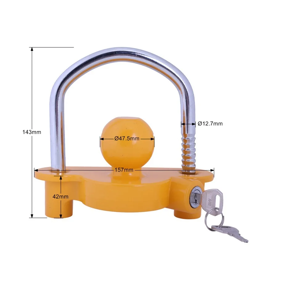 Universal High Security Caravan Trailer Hitch Lock Hitchlock Coupling Tow Ball