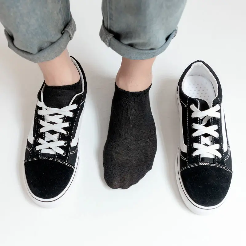 Wholesale Cheap Lot Pack Men Women Solid Color Sport Cotton Socks Ankle Socks Classical Black White Grey Invisible Socks