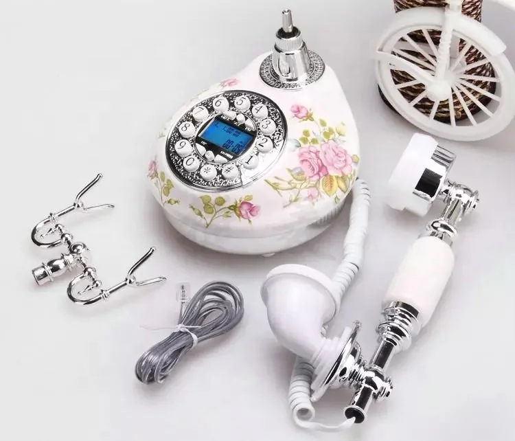 Hotel Table Decoration European Royal Luxury High Quality Antique Phone With Screen Wire Rotary Telephone