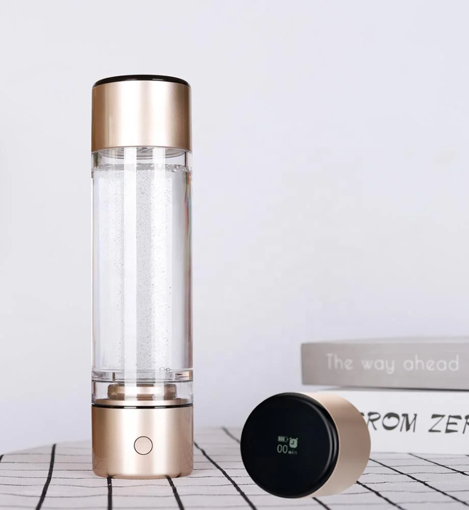 Intelligent 7.8Hz Quantum Smart Hydrogen Cup Portable Generator Works With Mineral Water Bottles H2 Inhale OLED Screen