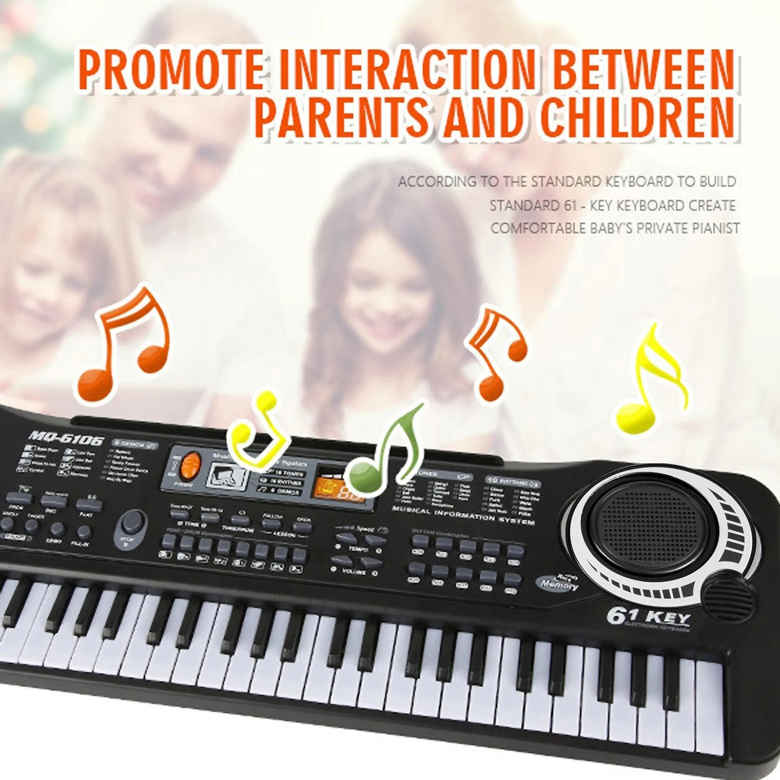 Digital Electronic Organ Keyboard Pianos Musical Instruments Electric Piano Kids Gift 61 Keys Piano
