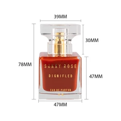 2022 New Arrival 30ml 50ml 100ml Women Square Perfume Glass Bottles For Perfumes