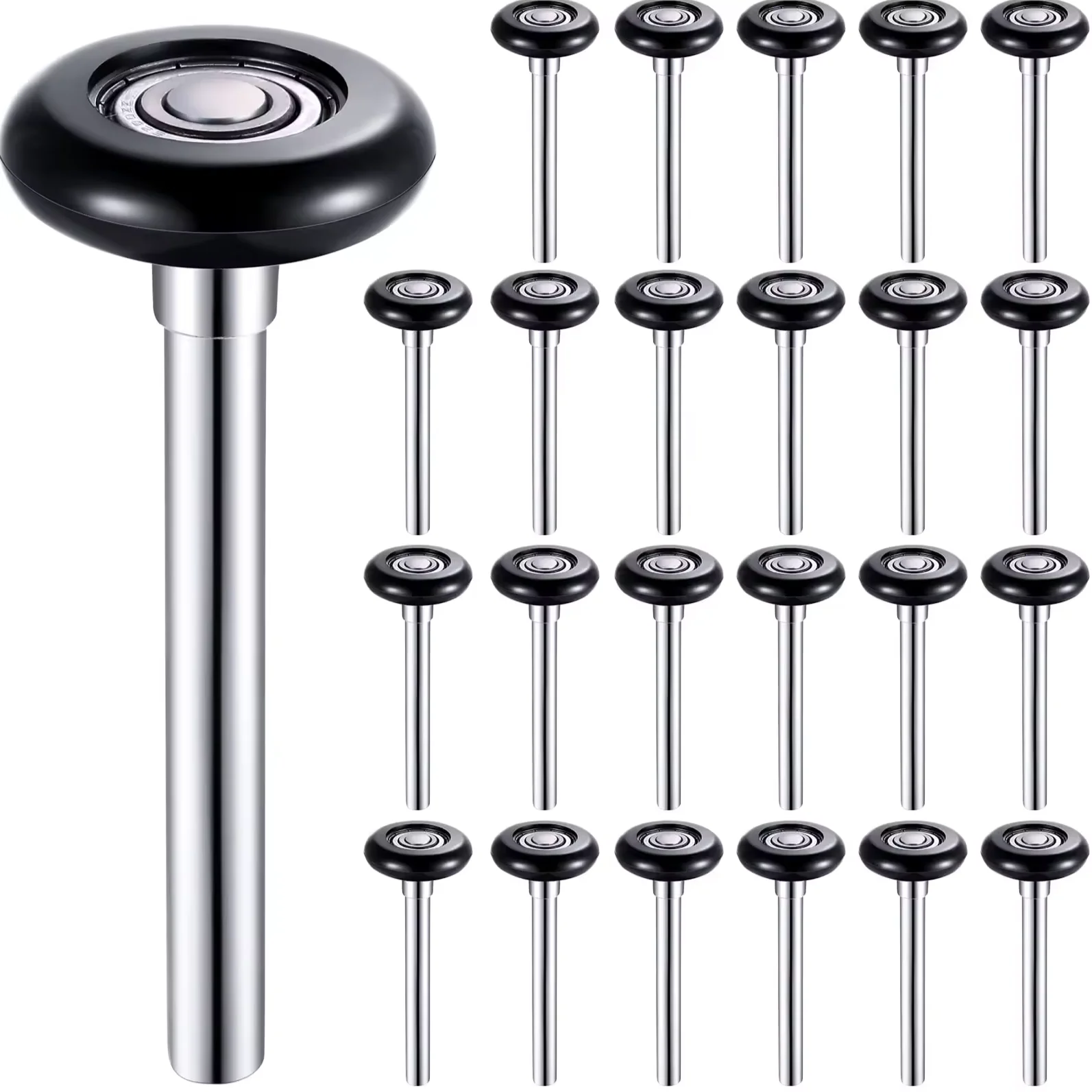 Factory Wholesales 2*7inch Reinforced Bearing Nylon Garage Door Roller Pulley Black Wheel