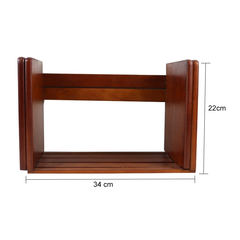 100% Natural Radial Pine wood Extension Book Rack Modern Wooden Book Rack
