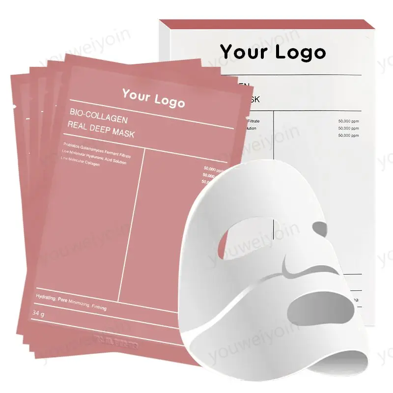 Deep Lifting Mask Pure Collagen Films Deep Hydrating Firming Overnight Hydrogel Mask Hydrating Anti Wrinkle Lifting Mask