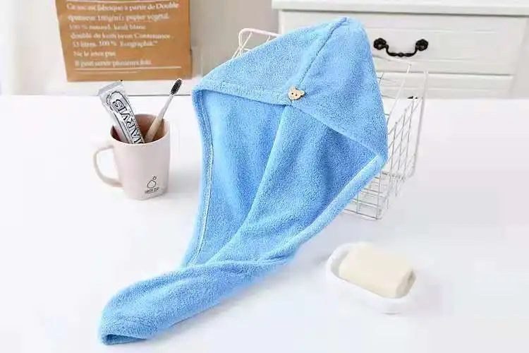 
customized microfiber micro fiber coral fleece curly dry spa hair salon drying towel wrap turban dryer towel for women hair 