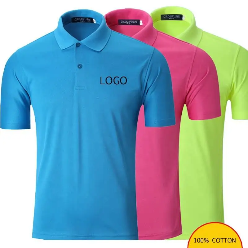 Factory Supply Custom 100% Polyester Sports Corporate Polo Quick Dry T shirts For Men