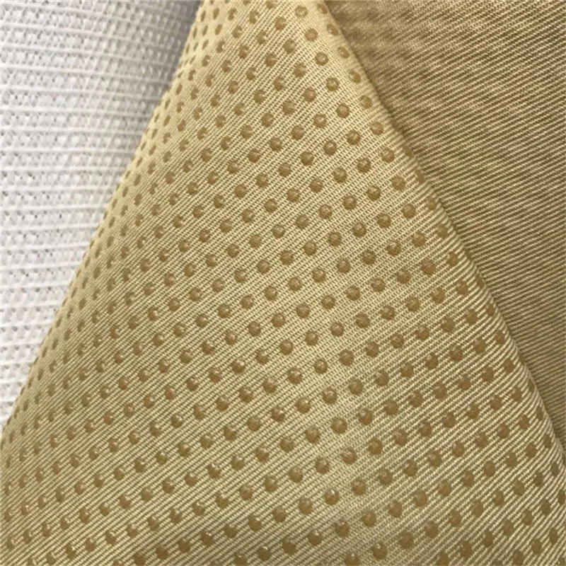 Silicone Dots coated anti-slip PVC printed polka dots non slip fabric anti slip fabric