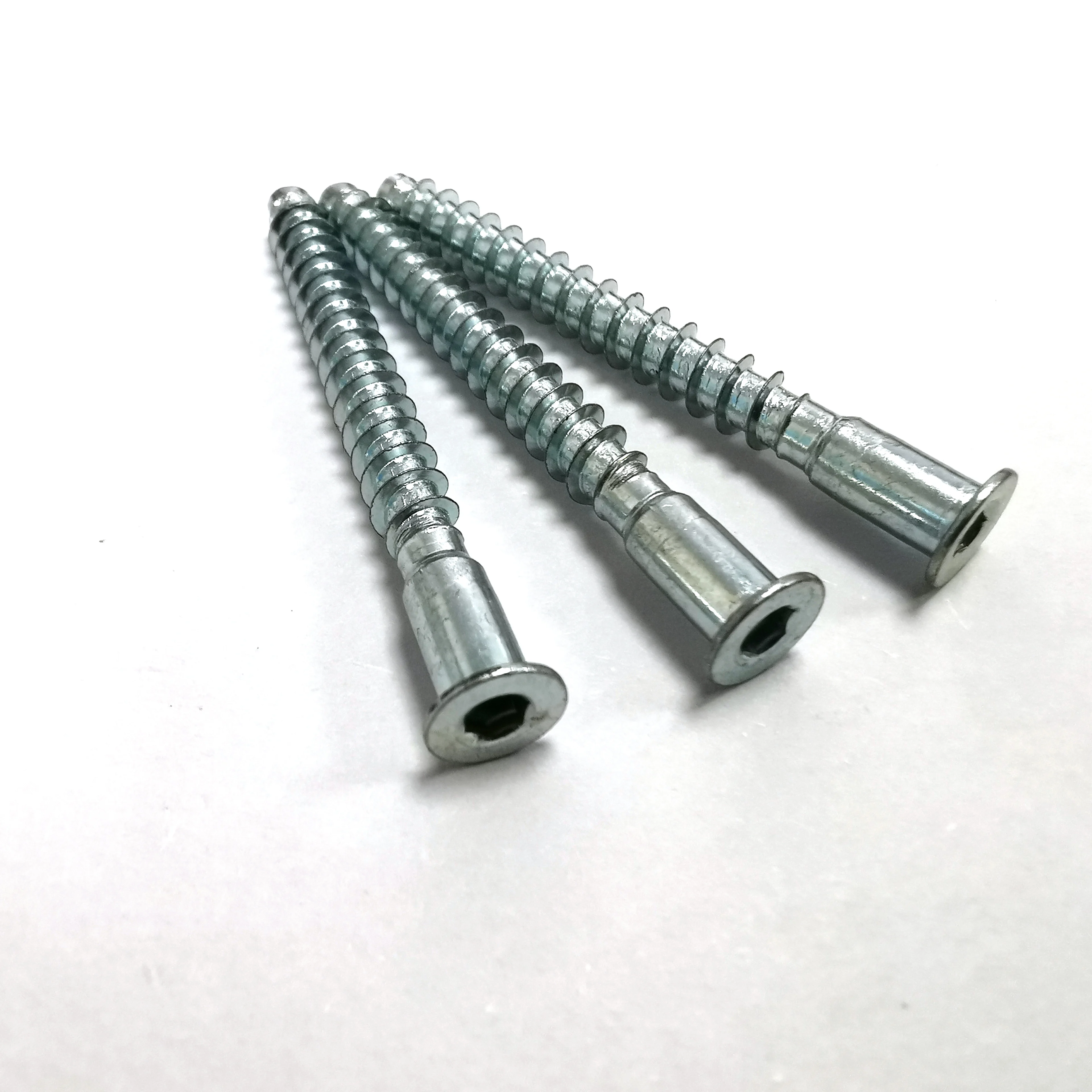 High Quality M10 Zinc Hex Socket Confirmat With Deep Hole Furniture s Chipboard Screw m3 screws