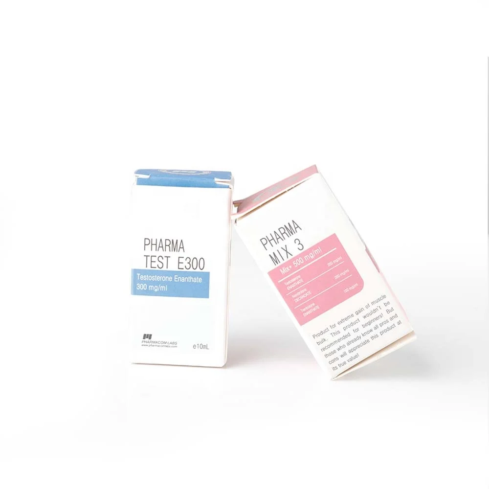 Custom Pharma Clear Empty Bottles Crimp Small 10ml Glass Vial For Injection With Small Paper Box