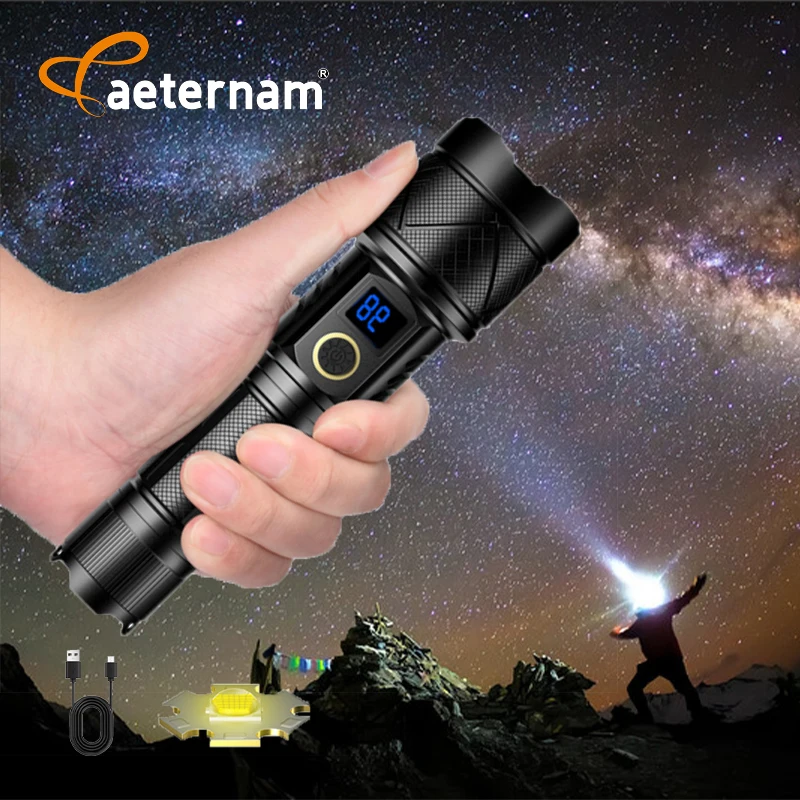 Aeternam P360 Power display Telescopic Focusing Power Bank rechargeable waterproof led lantern torch lihgt flashlights