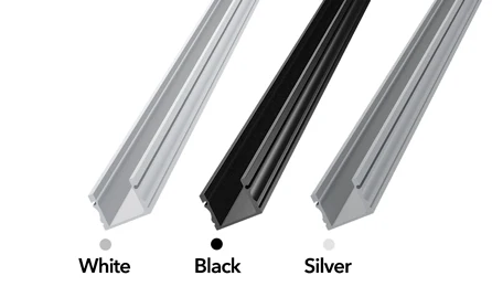  Factory Hot Sale 17*15mm Surface Mounted Anodized Black Color Aluminum Profile With 1m 2m 3m Length and SMD 5050 Led