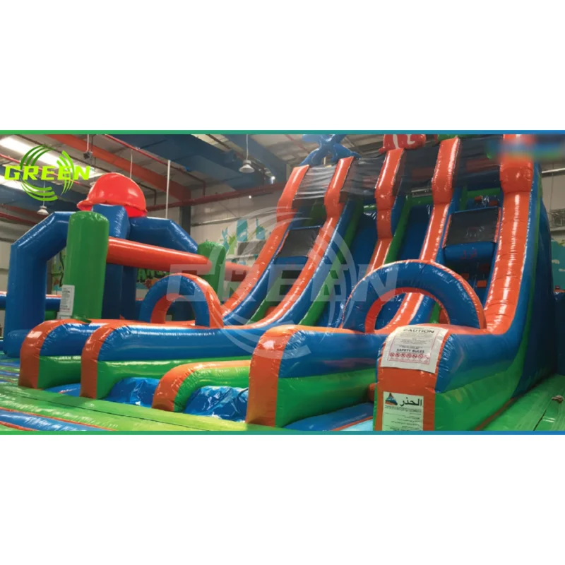 Commercial Kids Outdoor Indoor Amusement Cartoon Bouncy Jumper Inflatable Playground Equipment City Obstacle Trampoline Park