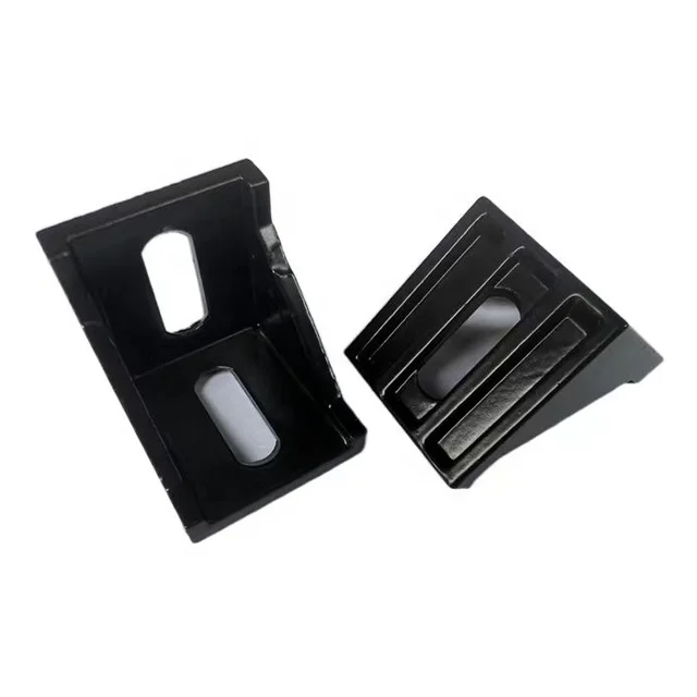40 Series L bracket Black Flat Mounting Right Angle Bracket