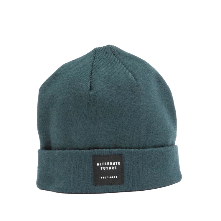 Wool Winter Beanie Unisex Organic Recycled Knitted Beanie Hat Angora Alpaca Beanie Chillo Lime Green With Logo