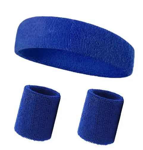 Kinsery Sports Sweatband Terry Cloth Custom Logo quick-Drying Bicep Bands Wristband and headband